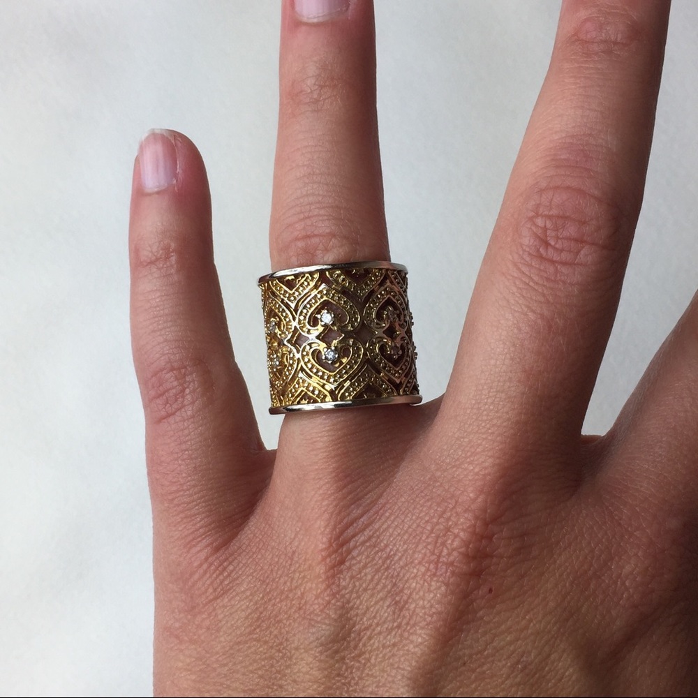 Large Sterling Silver Statement Ring - image 3